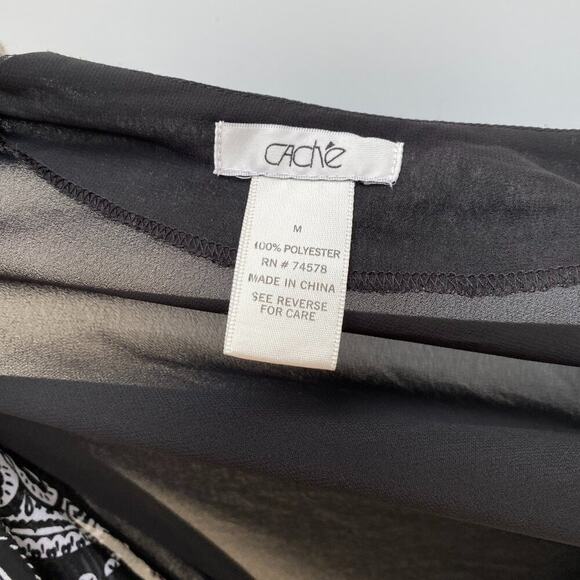 Cache lagenlook top blouse shirt with tie closure sz M - Picture 8 of 8